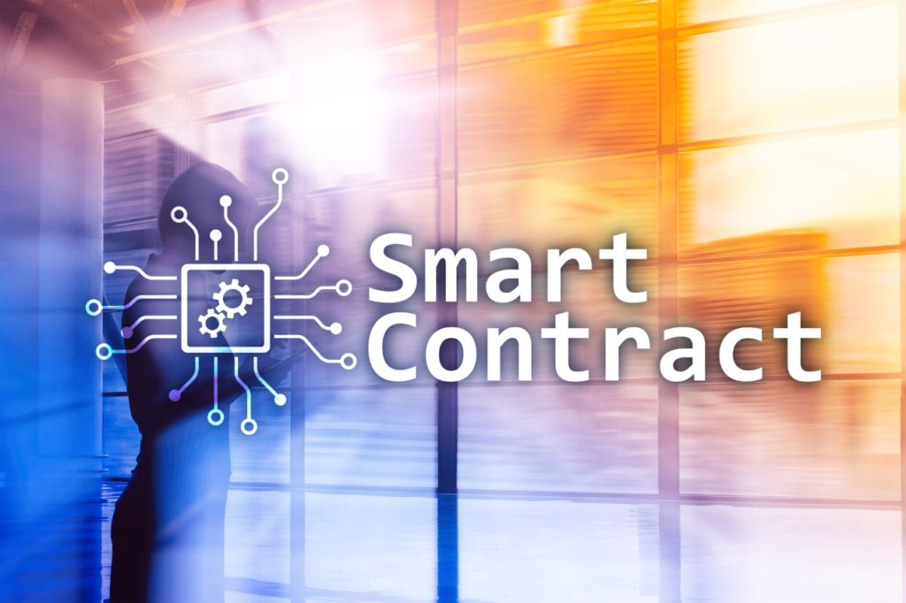 smart contract digital concept