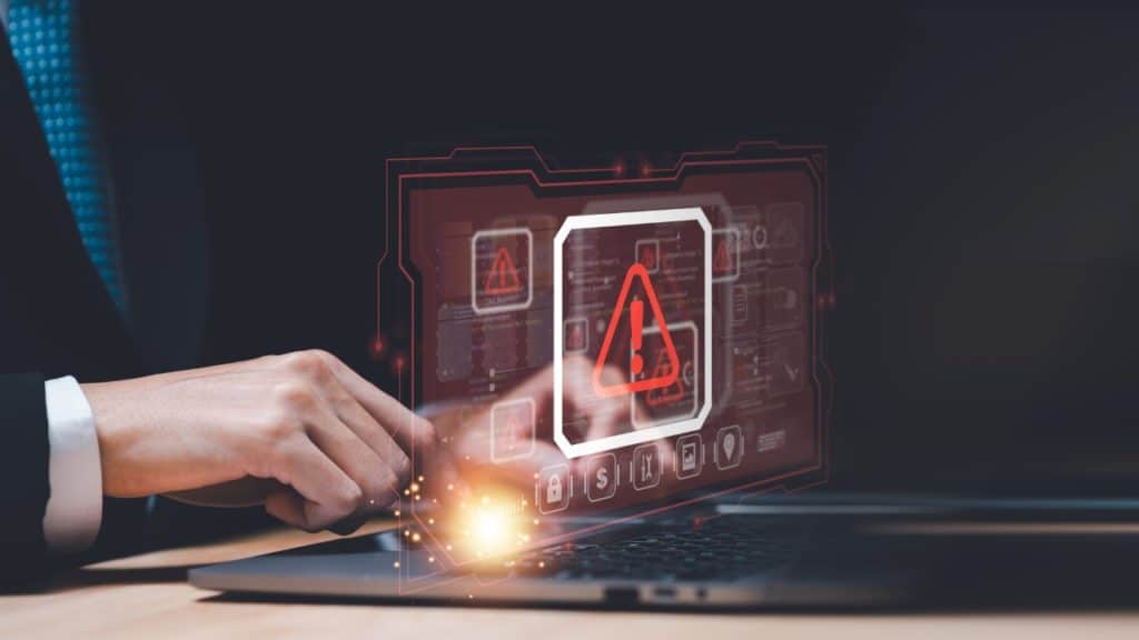 security threat warning concept