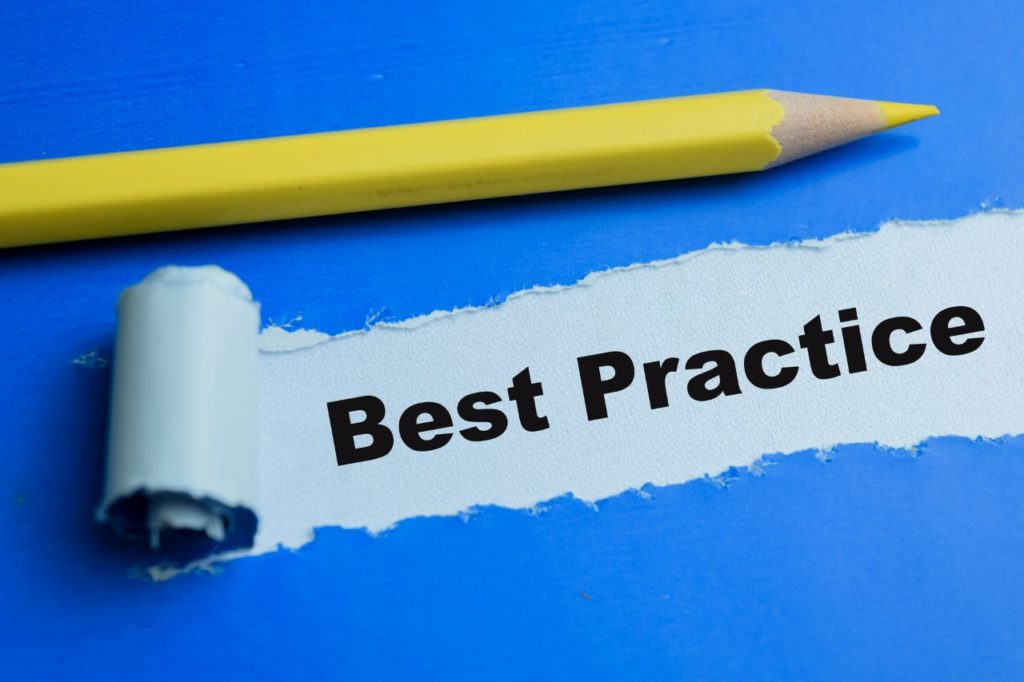best practices written on white torn piece of paper