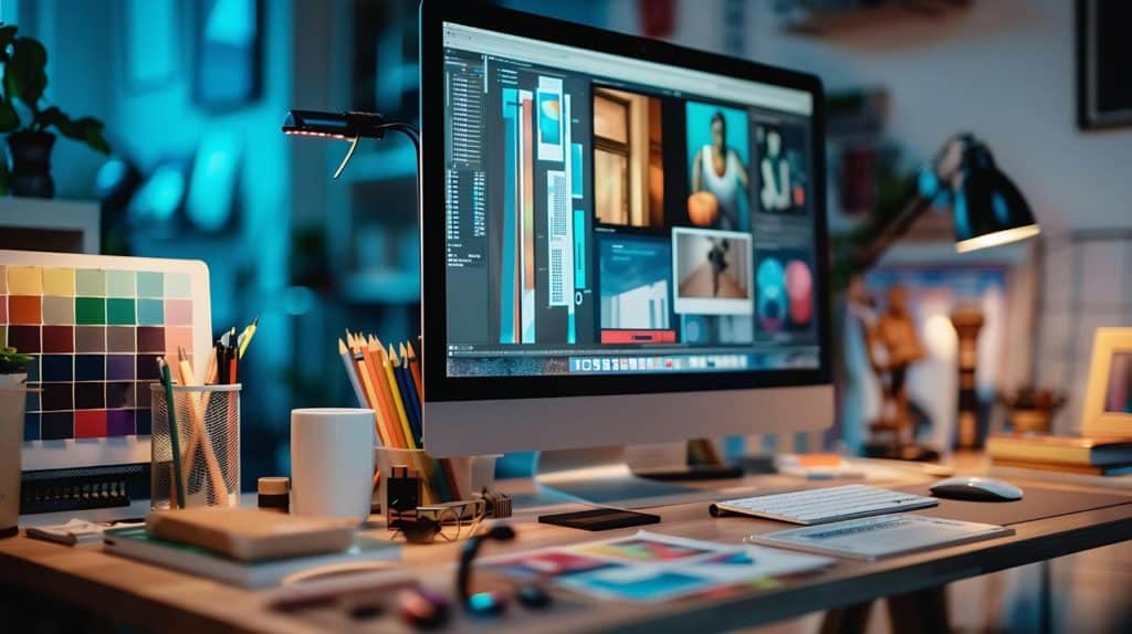 busy looking workstation